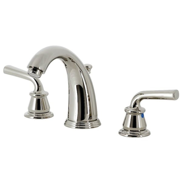 Widespread Bathroom Faucet with PopUp Drain, Polished Nickel
